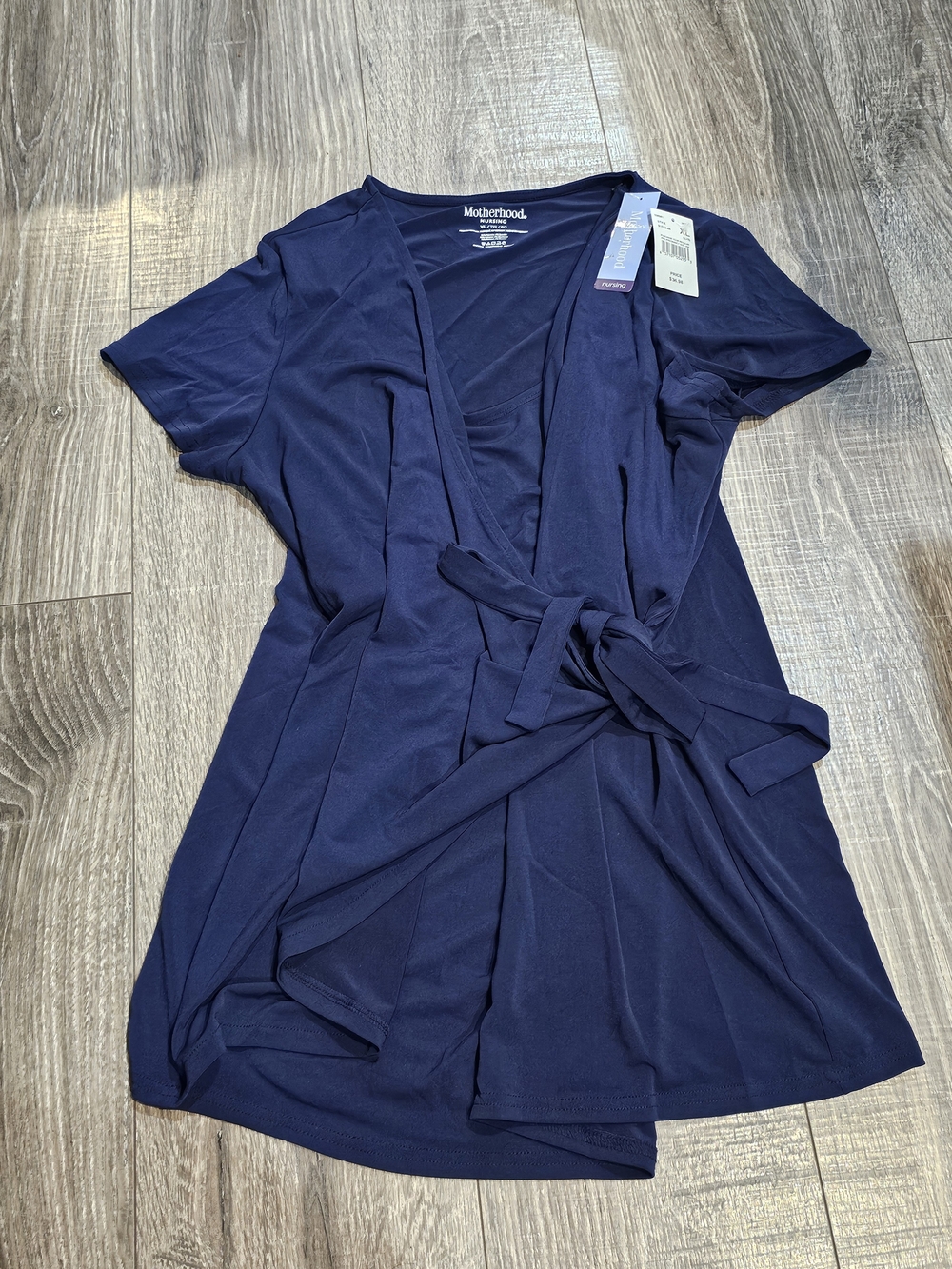 Motherhood Maternity Navy Wrap Nursing Top